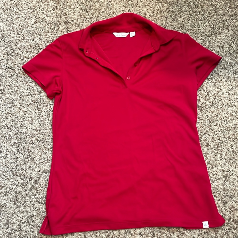 Lady Hagen Red Athletic Polo